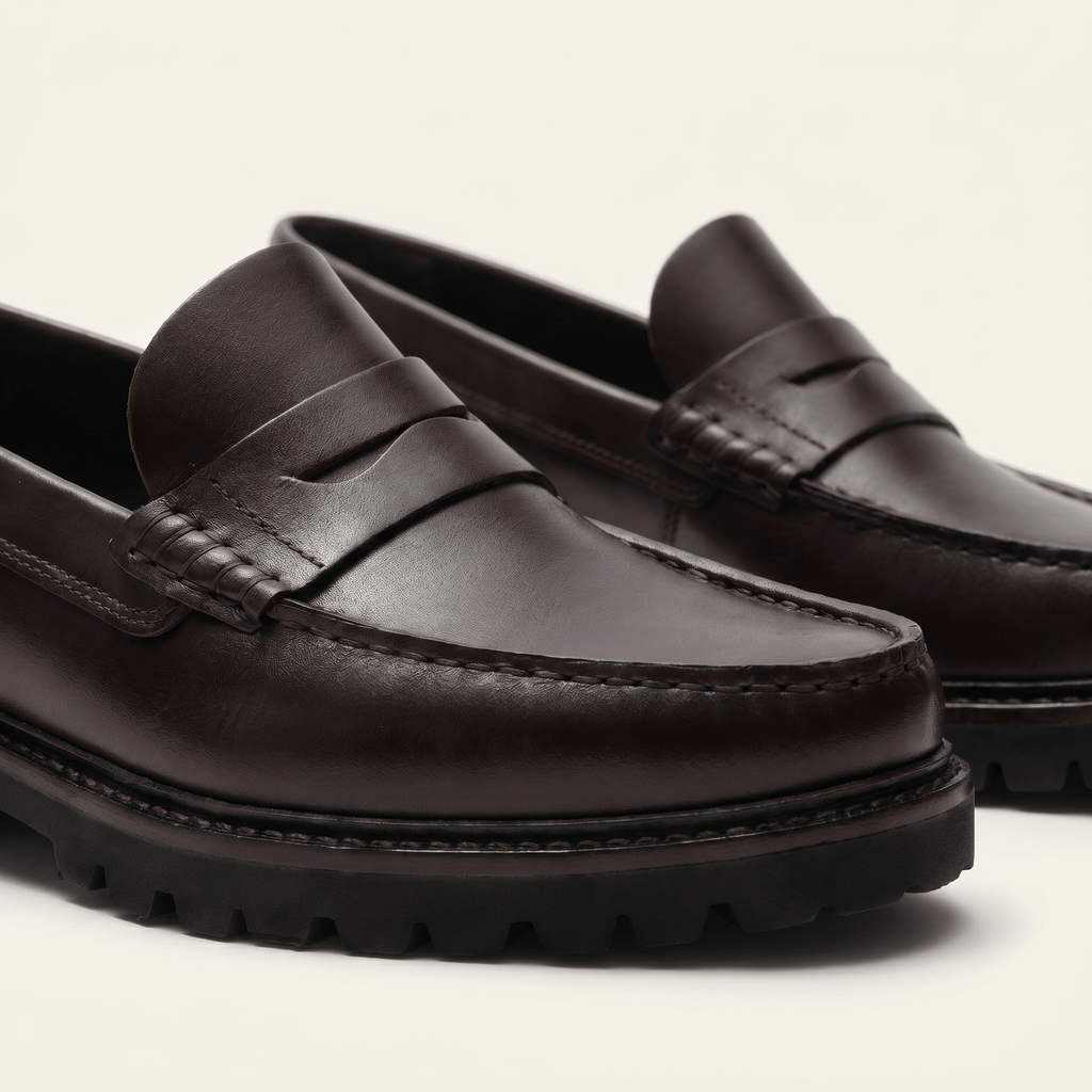 Men's Lug Sole Leather Penny Loafer