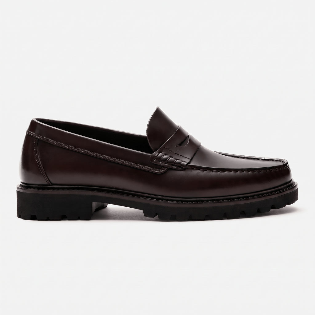 Men's Lug Sole Leather Penny Loafer