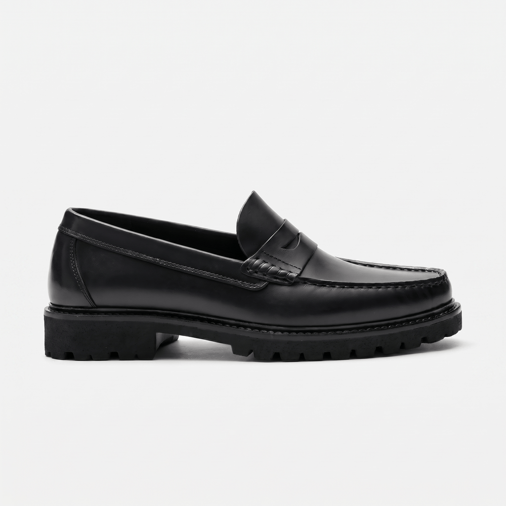 Men's Lug Sole Leather Penny Loafer
