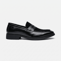 Men's Heeled Velvet Leather Penny Loafer