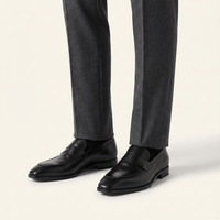 Men's Tapered-Toe Smooth Leather Penny Loafer
