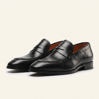 Men's Tapered-Toe Smooth Leather Penny Loafer