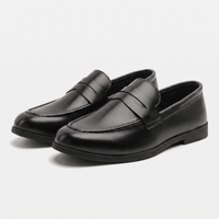 Men's Classic Black Smooth Leather Penny Loafer