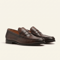 Men's Colored Patina Leather Penny Loafer