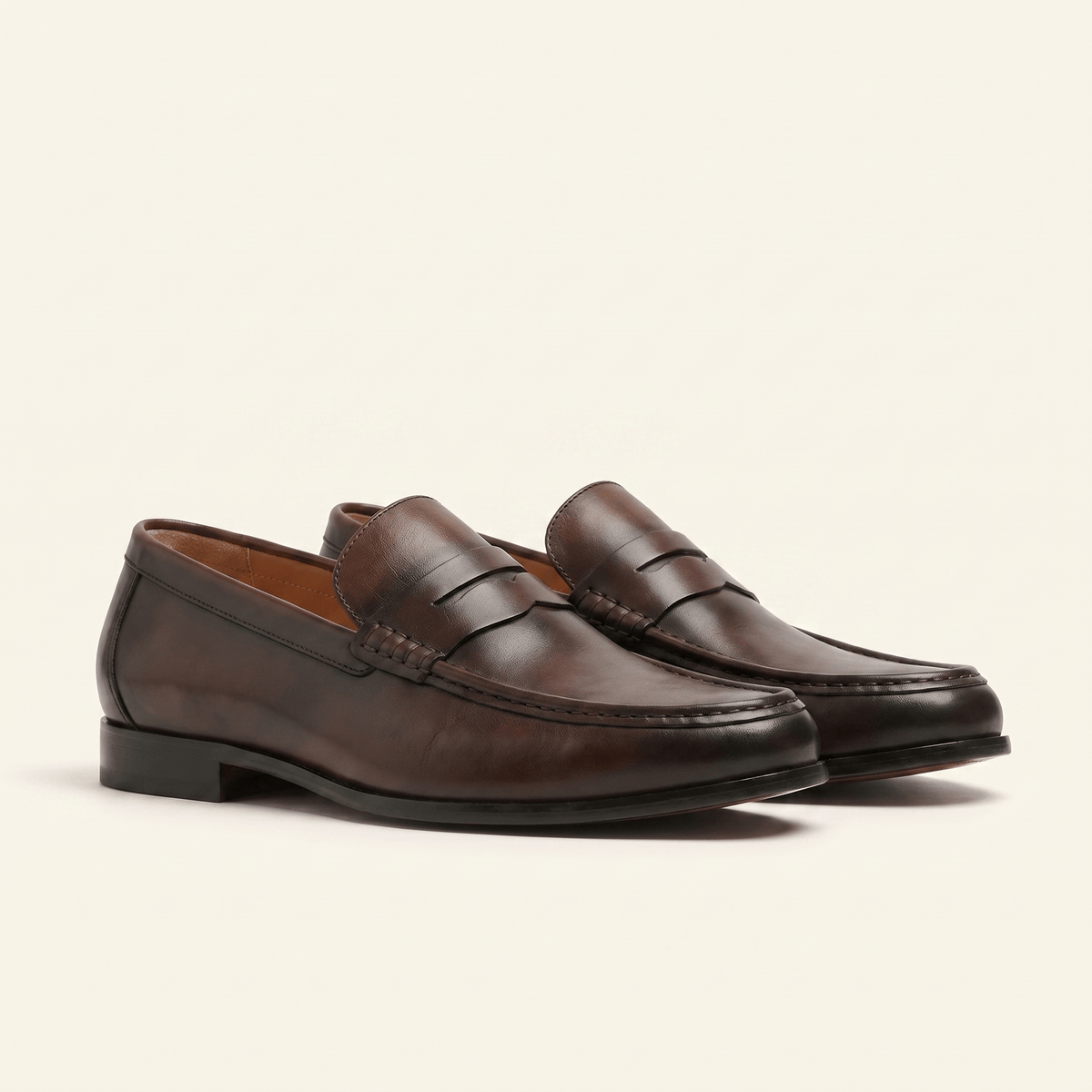 Men's Colored Patina Leather Penny Loafer