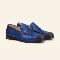 Men's Colored Patina Leather Penny Loafer