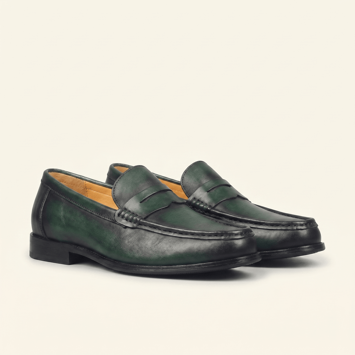 Men's Colored Patina Leather Penny Loafer