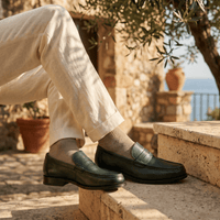 Men's Colored Patina Leather Penny Loafer