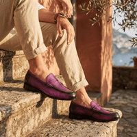Men's Colored Patina Leather Penny Loafer