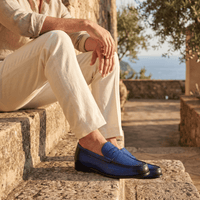 Men's Colored Patina Leather Penny Loafer