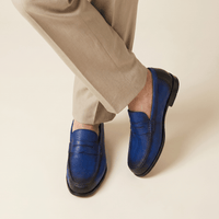Men's Colored Patina Leather Penny Loafer