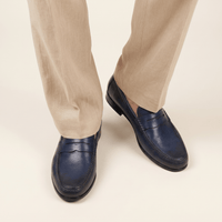 Men's Colored Patina Leather Penny Loafer