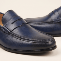 Men's Colored Patina Leather Penny Loafer
