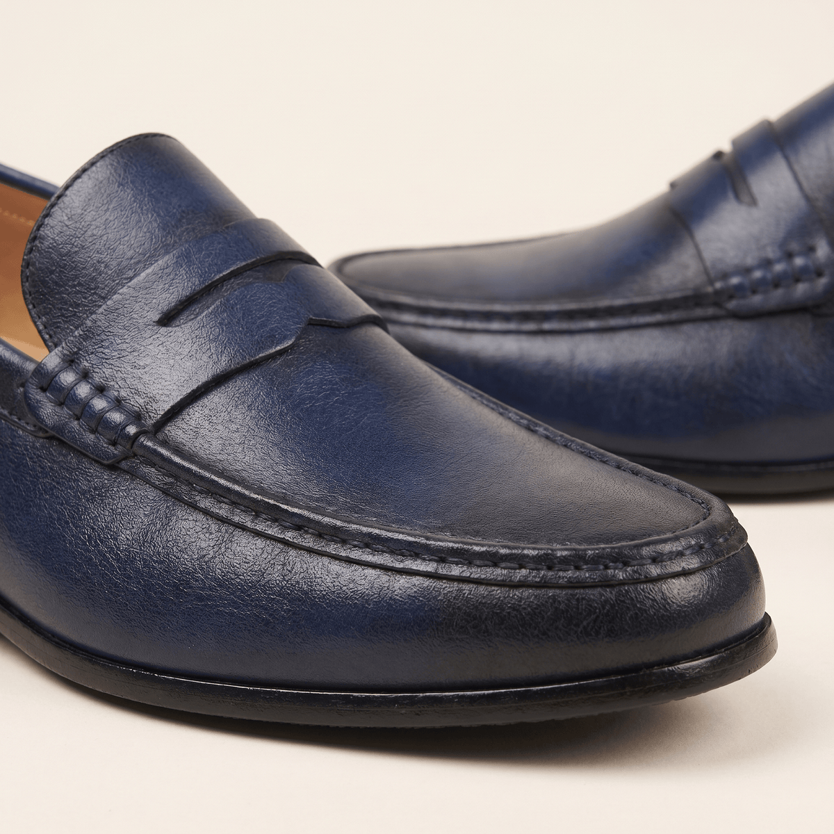 Men's Colored Patina Leather Penny Loafer