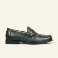 Men's Colored Patina Leather Penny Loafer