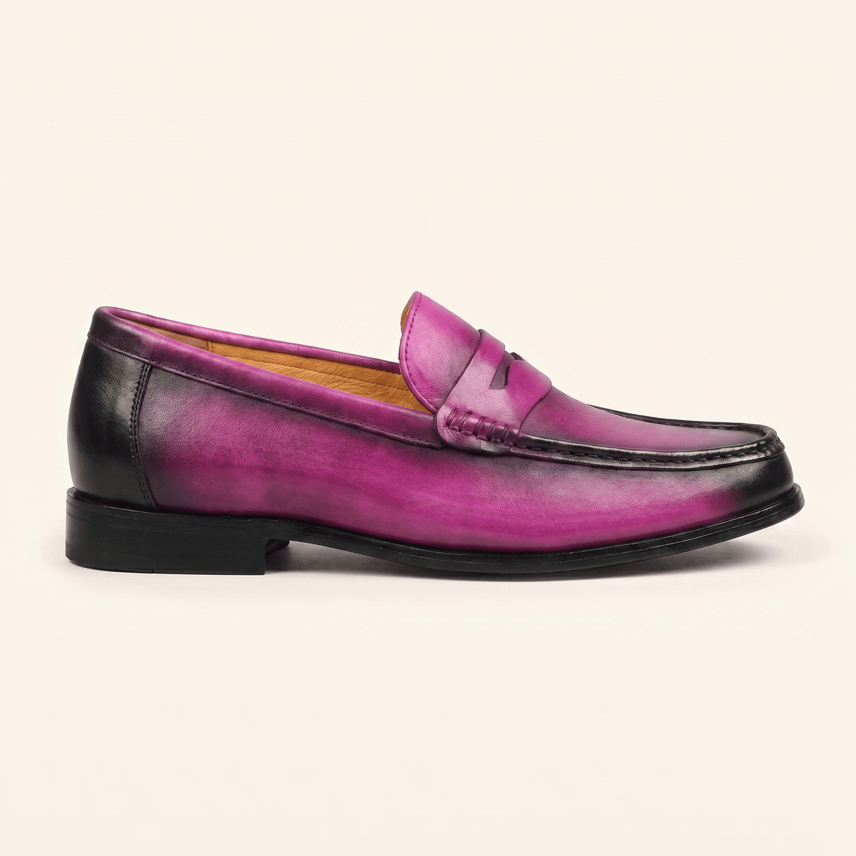 Men's Colored Patina Leather Penny Loafer