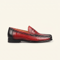 Men's Colored Patina Leather Penny Loafer
