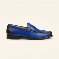 Men's Colored Patina Leather Penny Loafer