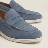 Men's Suede Penny Loafer with Contrast Sole
