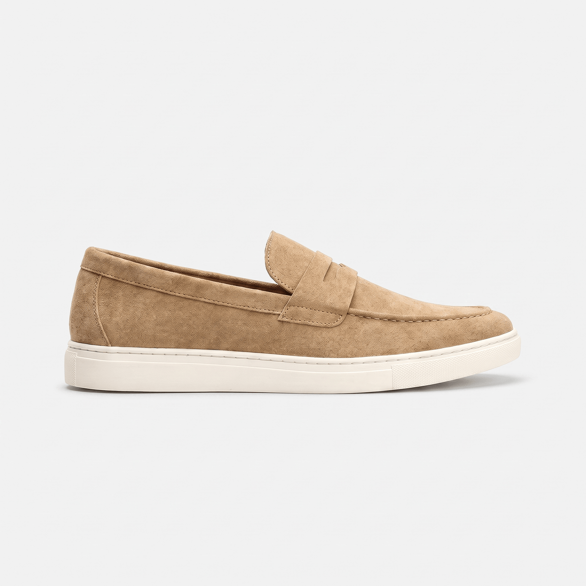 Men's Suede Penny Loafer with Contrast Sole