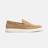 Men's Suede Penny Loafer with Contrast Sole