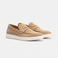 Men's Suede Penny Loafer with Contrast Sole