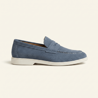 Men's Suede Penny Loafer with Contrast Sole