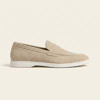 Men's Suede Penny Loafer with Contrast Sole