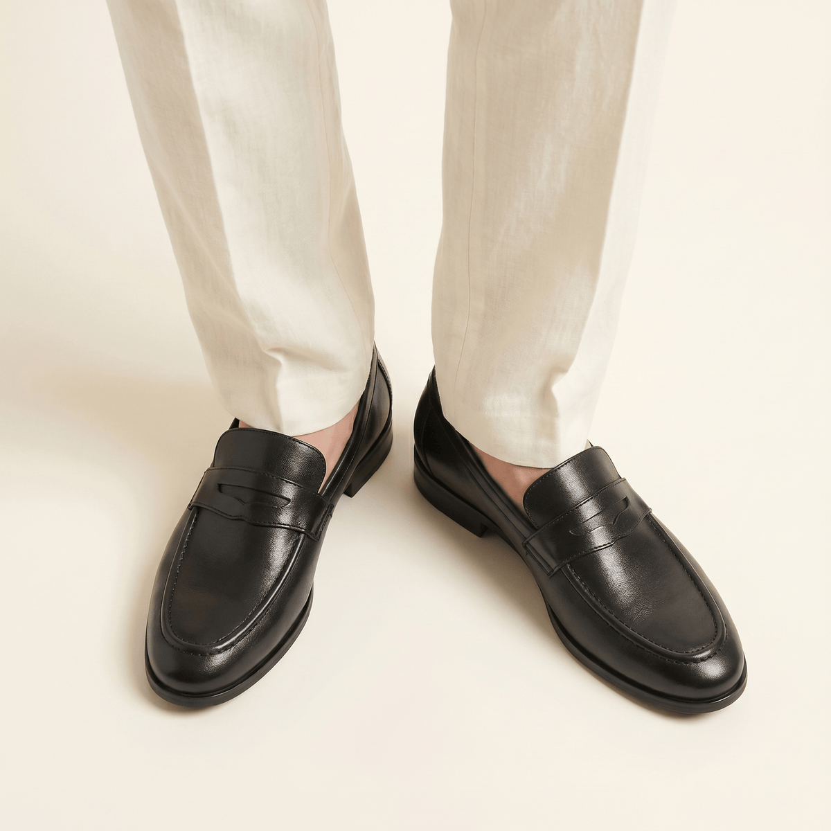 Men's Smooth Leather Dress Penny Loafer