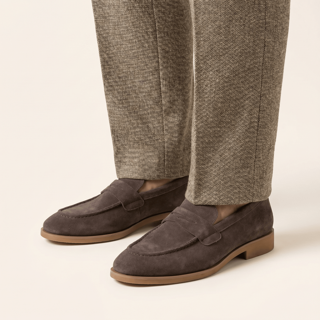 Men's Suede Dress Penny Loafer
