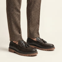 Men's Platform Tassel Loafer with Lug Sole