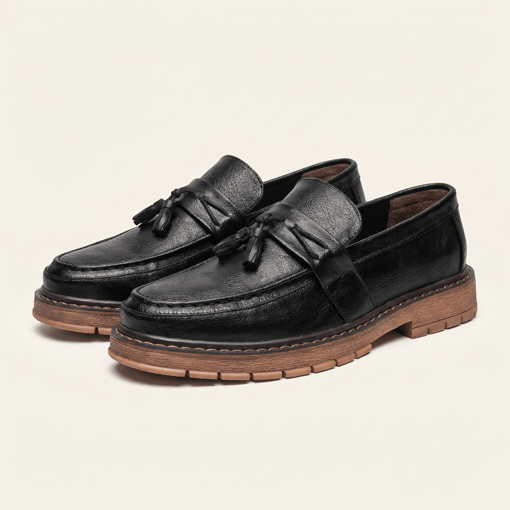 Men's Platform Tassel Loafer with Lug Sole