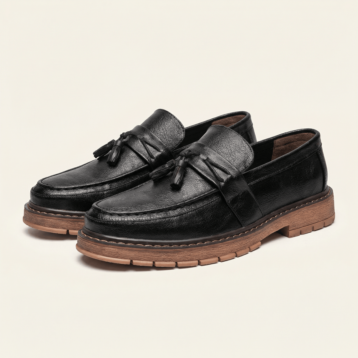 Men's Platform Tassel Loafer with Lug Sole