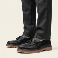 Men's Platform Tassel Loafer with Lug Sole