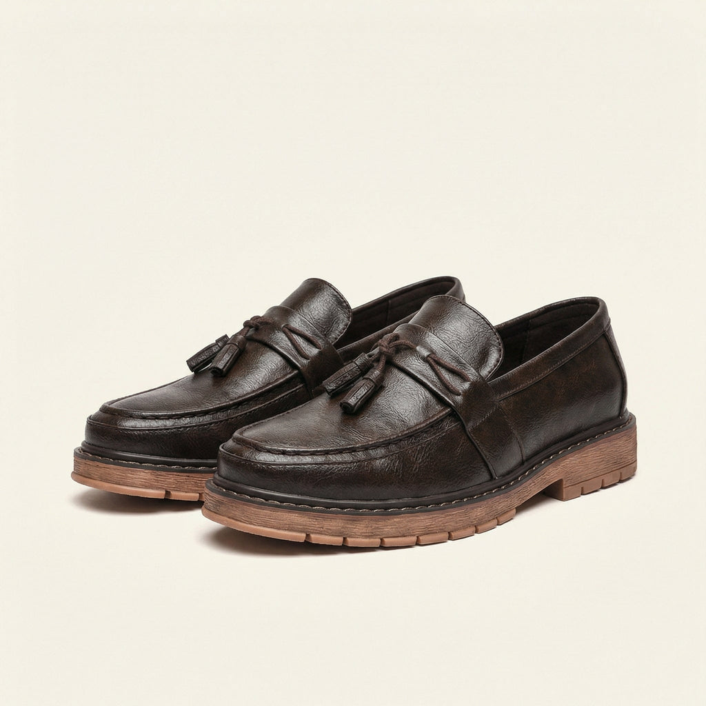 Men's Platform Tassel Loafer with Lug Sole