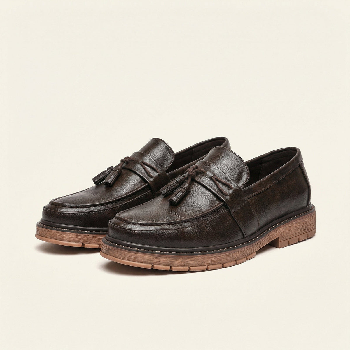 Men's Platform Tassel Loafer with Lug Sole
