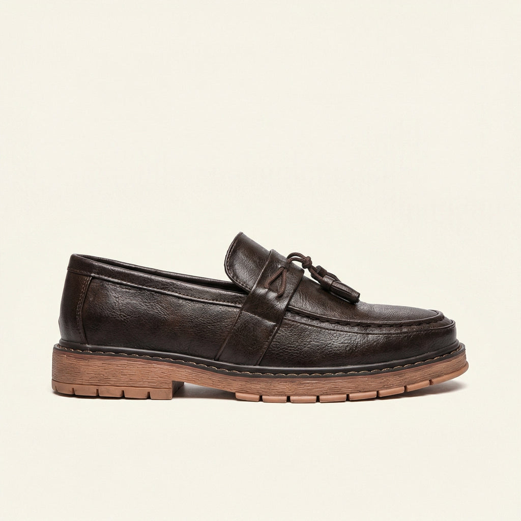 Men's Platform Tassel Loafer with Lug Sole