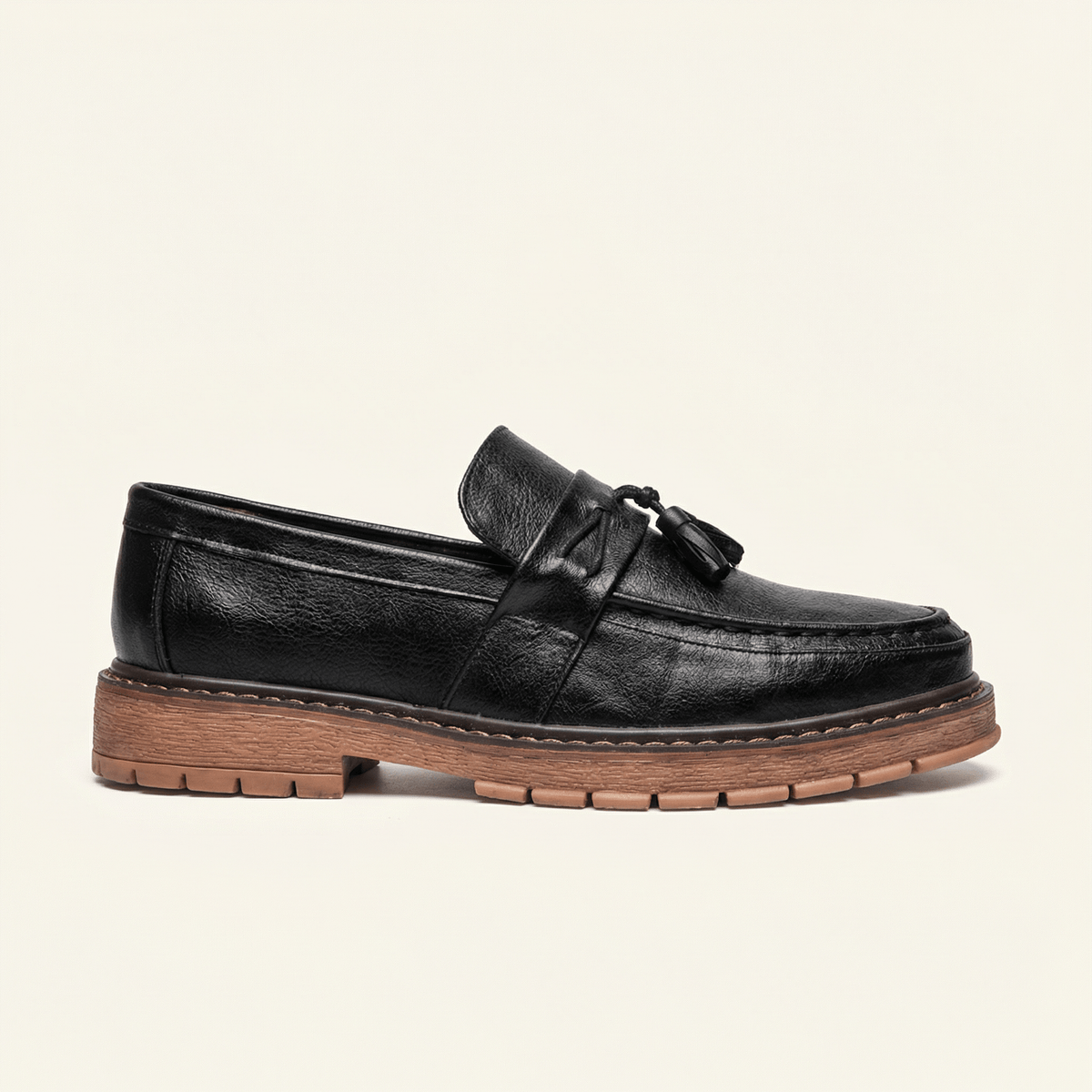 Men's Platform Tassel Loafer with Lug Sole