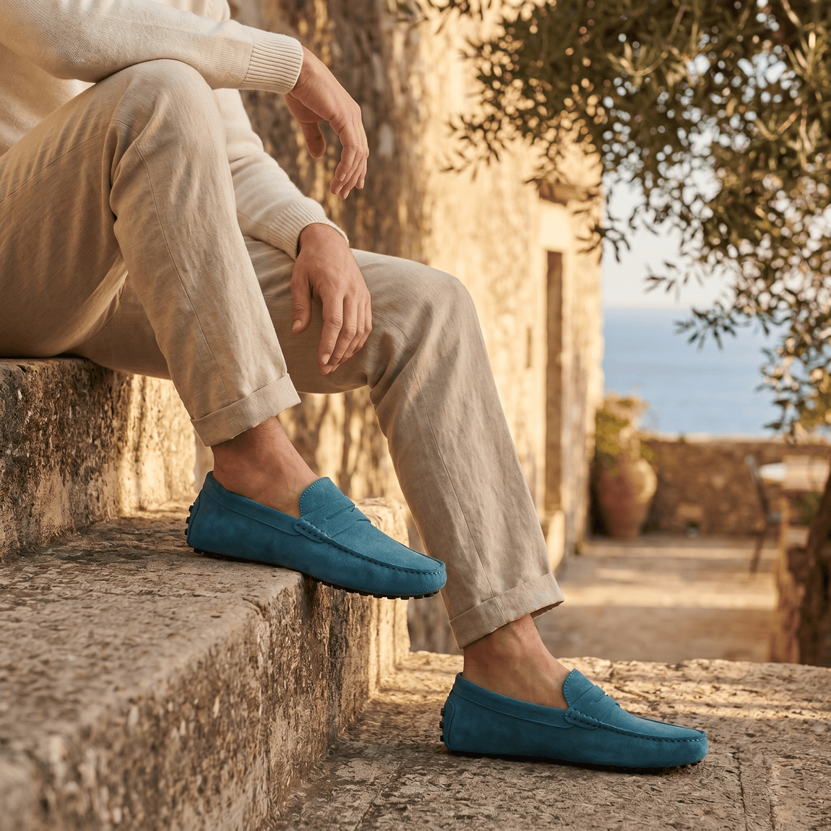 Men's Soft Suede Band Loafer