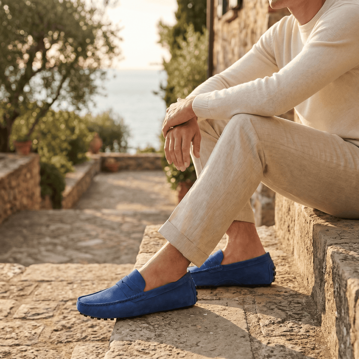 Men's Soft Suede Band Loafer