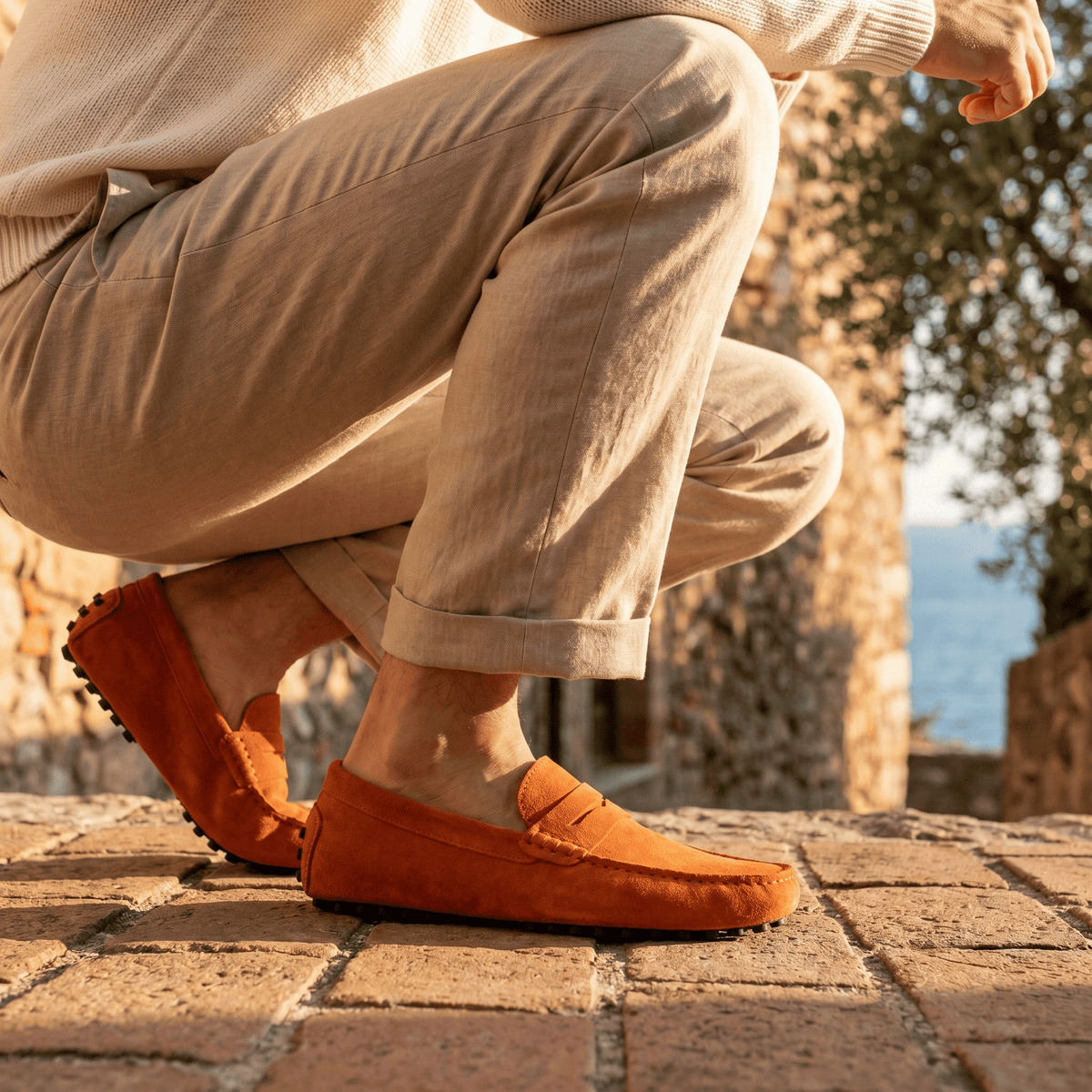 Men's Soft Suede Band Loafer