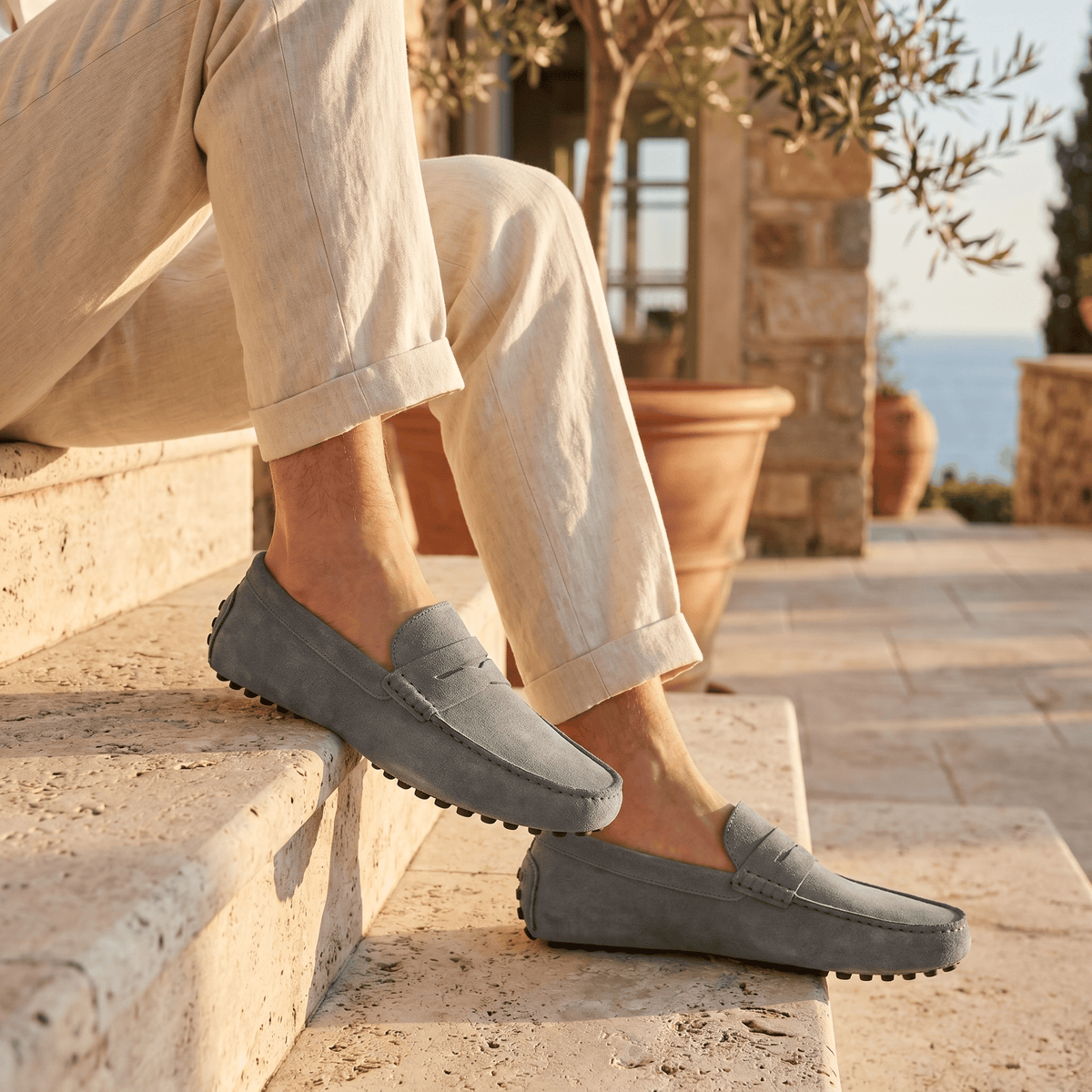 Men's Soft Suede Band Loafer