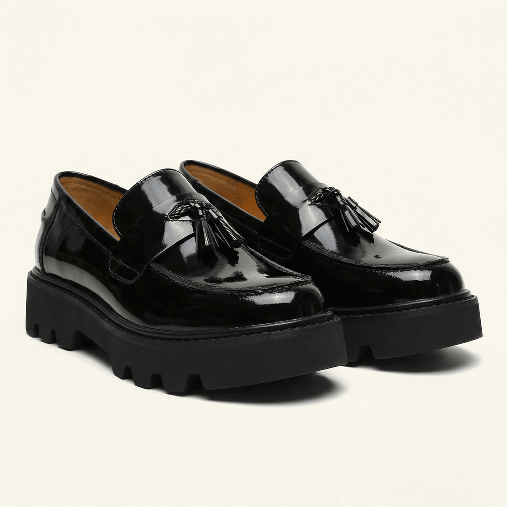 Women's Patent Platform Tassel Loafer