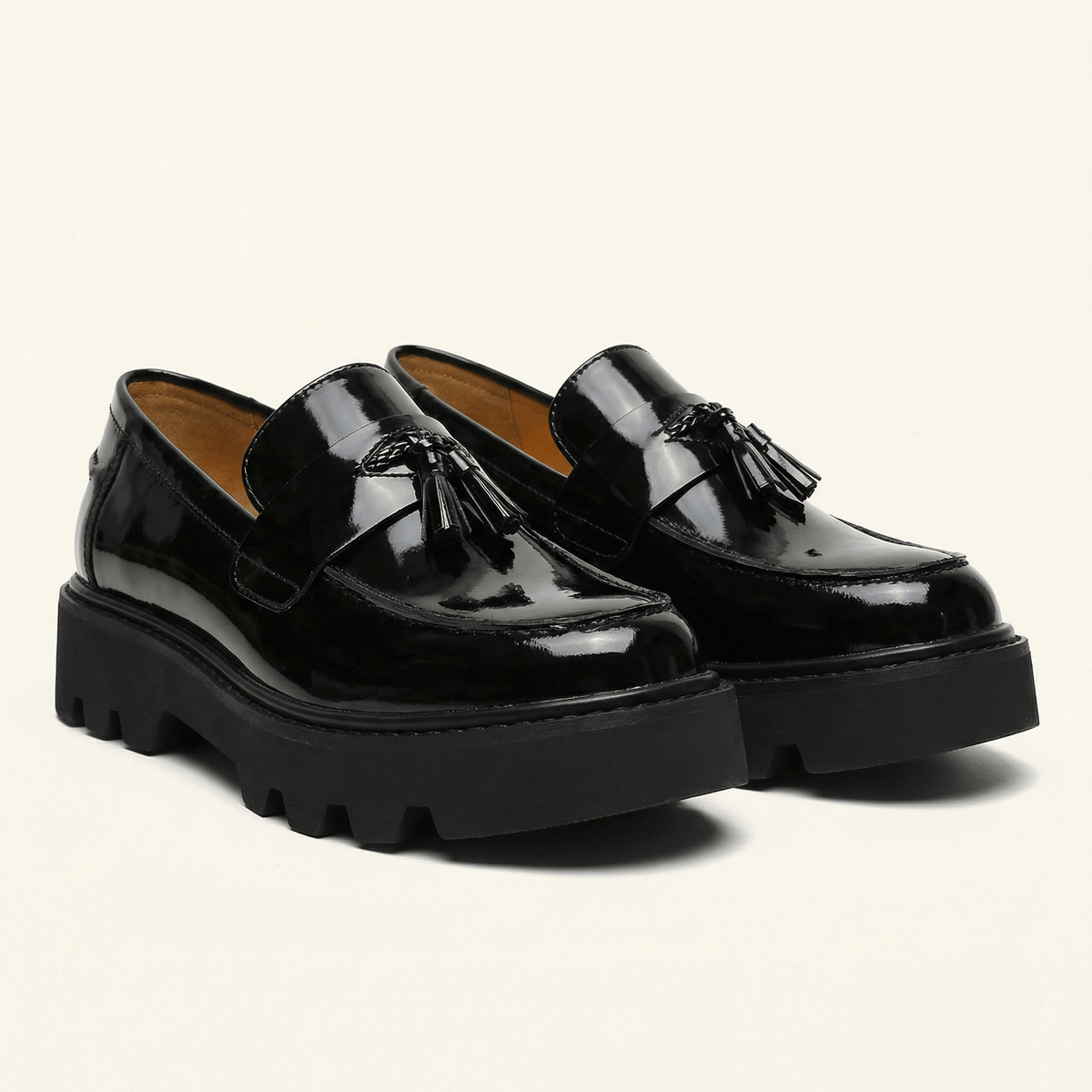 Women's Patent Platform Tassel Loafer