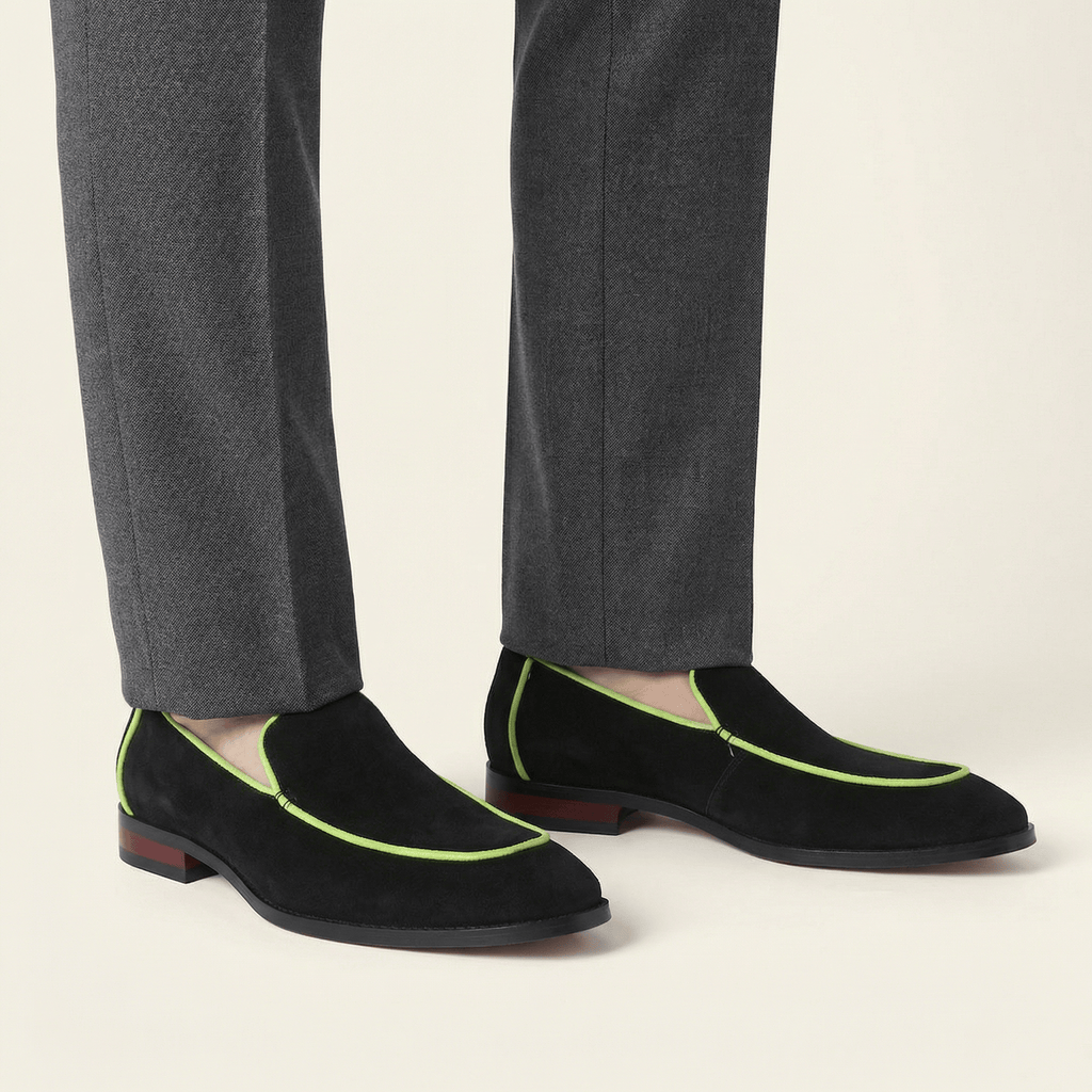 Two-Tone Leather Slip-On Loafer