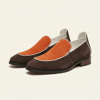 Two-Tone Leather Slip-On Loafer
