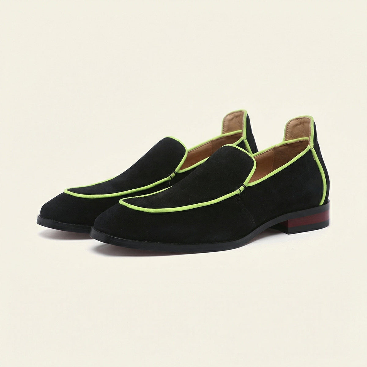 Two-Tone Leather Slip-On Loafer