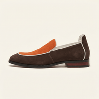 Two-Tone Leather Slip-On Loafer