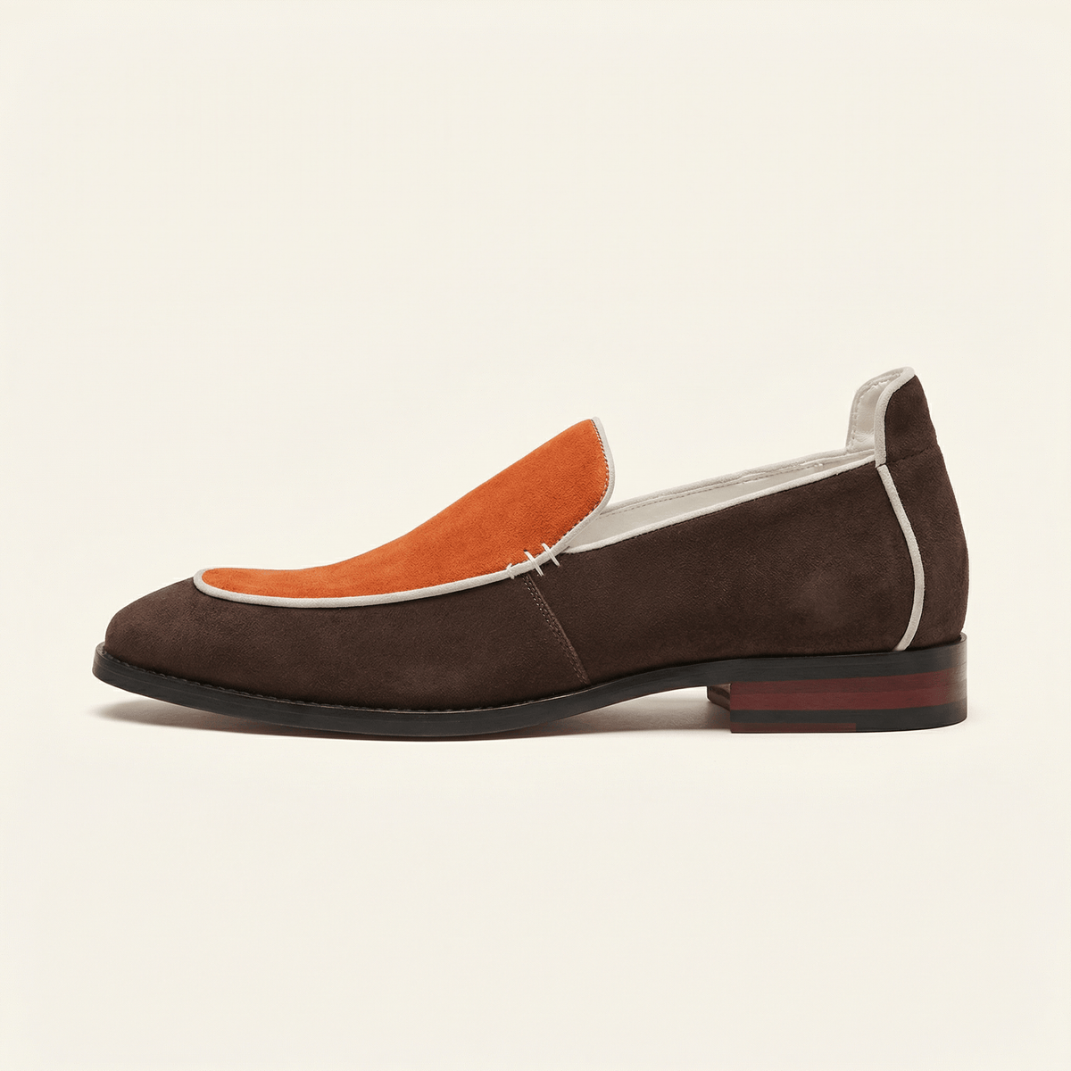 Two-Tone Leather Slip-On Loafer