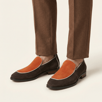 Two-Tone Leather Slip-On Loafer